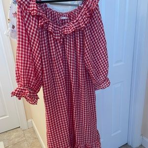 Doen Solaris Nightgown Cherry Gingham Large